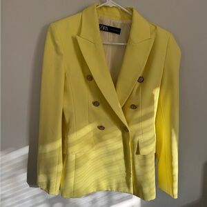 Zara Women's Bright Yellow Blazer